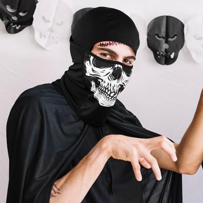 Balaclava Ski Mask, Sun Protection Breathable Face Cover Men Women - color: Skull-01