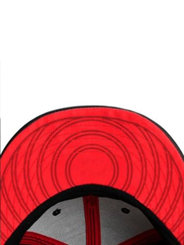 Legend Snapback Hat, Black and Red Flat Brim Baseball Cap