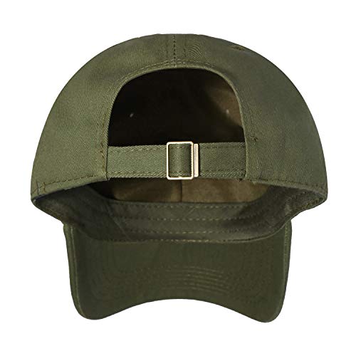 IIN American Flag Baseball Cap for Men Women Low Profile USA Army Tactical Operator Military Plain Dad Hat - color: Olive