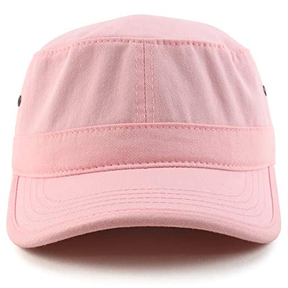 Trendy Apparel Shop 오버사이즈 XXL 플랫 탑 스타일 아미 캡 - color: 라이트 핑크