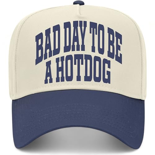 Bad Day to Be A Hotdog Collegiate Hat - color: Navy/Natural