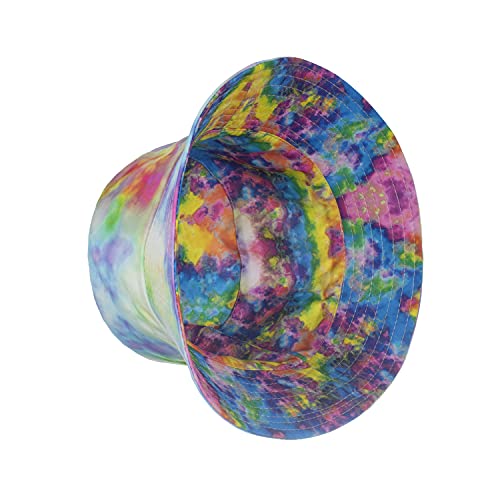 TOPTIE Reversible Tie Dye Bucket Hat, Cotton Sun Hat for Adults - color: Dye Green/Colorful