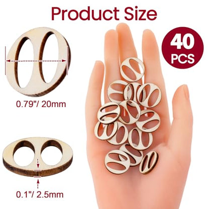 40pcs Wooden Hat Pom Poms Buttons, 20mm Removable Knitted Hat Button, Faux Fur Fastener Sewing Accessories for Crochet Knitting Beanies- Light Brown(A) - color: Light Brown-B-40pcs
