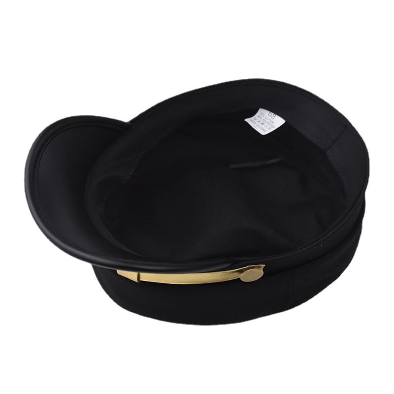 Chauffeur Hat Newsboy Cap Beret Driver Costumes Captain-Hat for Men Women - color: Gold-black