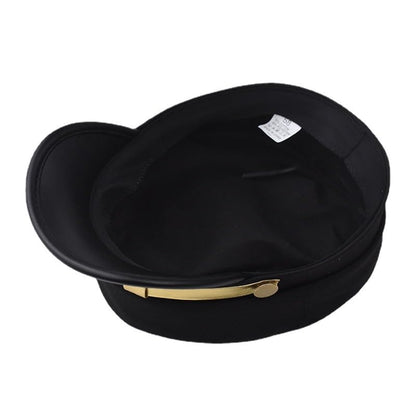 Chauffeur Hat Newsboy Cap Beret Driver Costumes Captain-Hat for Men Women - color: Gold-black