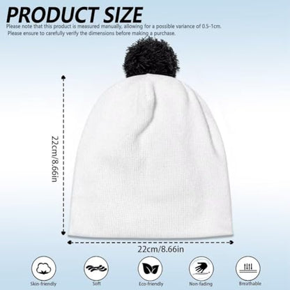 Girls Boys Winter Warm Knit Beanie Pompom Elasticity Slouchy Hat Skull Caps for Childrens - color: Cherry Blossom Axolotl