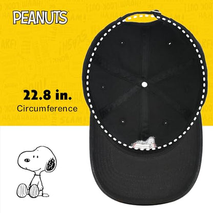 Concept One Unisex Adult Peanuts Snoopy Dad Hat, Adult Cotton Adjustable Baseball Cap with Curved Brim - color: Mood