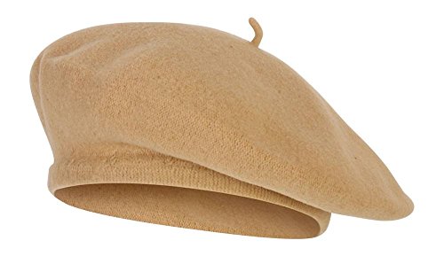 TOP HEADWEAR Wool Blend French Bohemian Beret - color: Beige