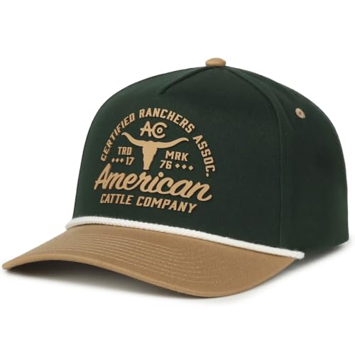Certified Ranchers Association Adjustable Snapback Hat - color: Green/Khaki