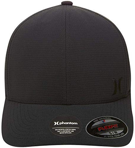 Hurley Men's Baseball Cap - Sweat-Wicking Fitted Baseball Hats for Men (S-XL) - color: Black/Black, size: Small-Medium