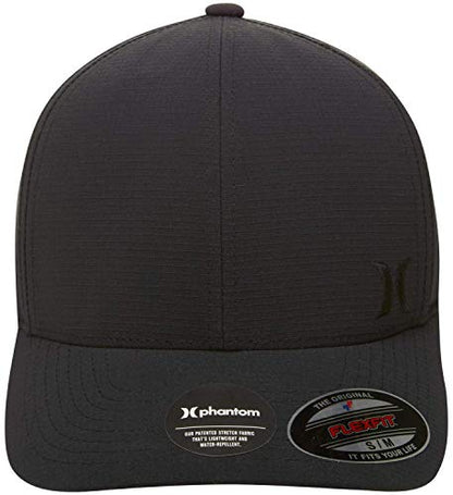 Hurley Men's Baseball Cap - Sweat-Wicking Fitted Baseball Hats for Men (S-XL) - color: Black/Black, size: Small-Medium