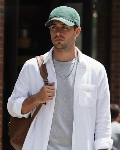 Zylioo XXL Baseball Cap for Big Heads Men Women, Washed Denim Dad Hat - color: Washed Olive Green, size: Large