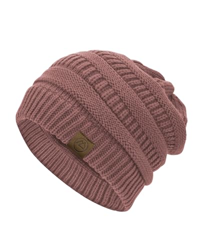 American Trends Winter Hats for Women 4 Pack Beanie Hats Caps Knit Chunky Slouchy Beanie Hats - color: Z Light Gray&a Pink