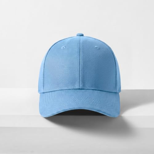 2-Pack Classic Structured Baseball Cap Adjustable Snapback Ball Caps - color: Sky