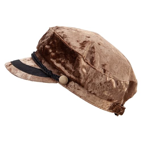 Jeanne Simmons Women's Crushed Velvet Sailor Hat - color: Lt Brown