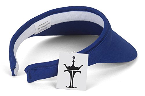 Mens Womens Sun Protection Sports Cotton Clip On Golf Tennis Visor - color: Royal