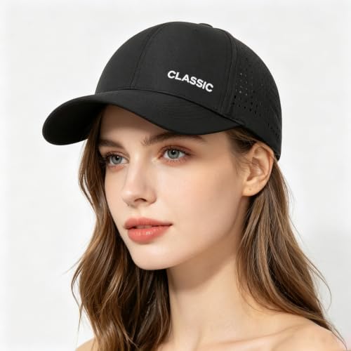Cmonie 3Pcs Quick Dry Baseball Hat Breathable Sport Cap - color: 3pcs-black&white&gray-d