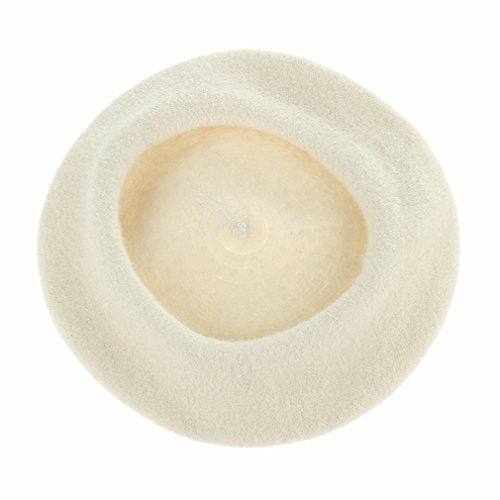 Kids Girls French Beret Hat Artist Hat Solid Warm Beanie Cap Winter Autumn - color: Off-white