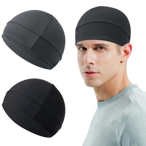 Qearl Cooling Skull Caps Helmet Liner Cycling Caps for Men Women - color: Gray