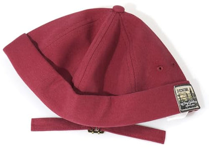 Glamorstar Dome Brimless Hats for Women Men Sailor Docker Beanie Cap Hip Hop Hats - color: Red D