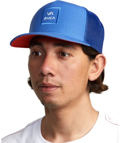 RVCA Men's VA All The Way Trucker Hat - color: Ash Blue