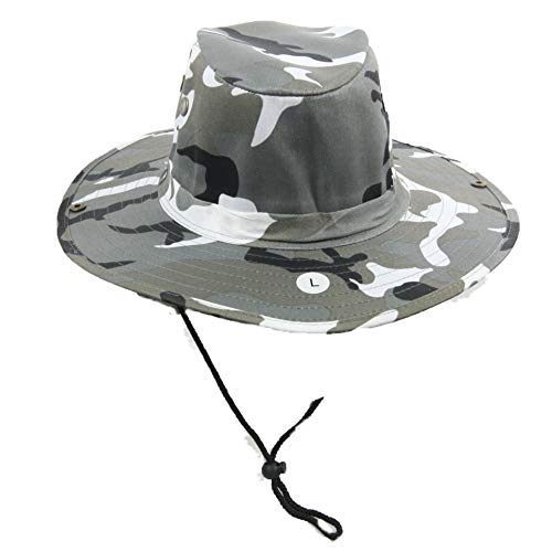 Bucket Sun Flap Hat Cap Fishing Hiking Army Military Snap Brim Neck Cover - color: City Camo, size: Small