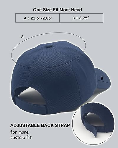 Utmost Structured Baseball Cap with Adjustable Closure - Performance Hat for Outdoor Activities and Custom Embroidery (1pc Navy)