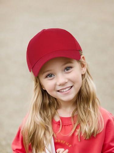 Edoneery Kids Baseball Hat, Adjustable Cotton Cap - color: Mesh-red, style: 3-8 Years