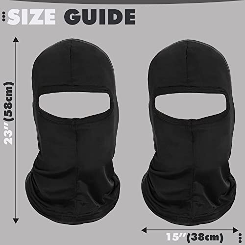 Silk Balaclava Face Mask Men - Breathable Under Helmet Wear Windproof Motorcycle Balaclava - color: Black - 1 Pack