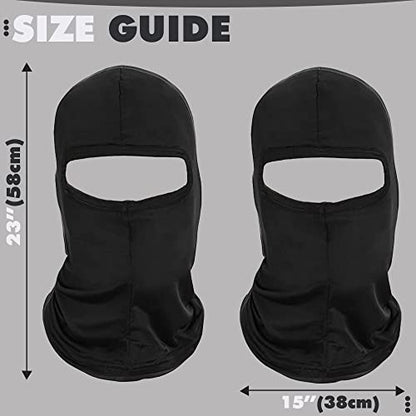 Silk Balaclava Face Mask Men - Breathable Under Helmet Wear Windproof Motorcycle Balaclava - color: Black - 1 Pack