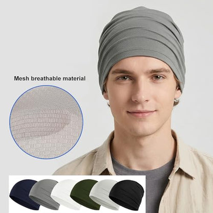 Cmonie 4-6Pack Breathable Skull Caps for Men Women - color: 6pack-mix