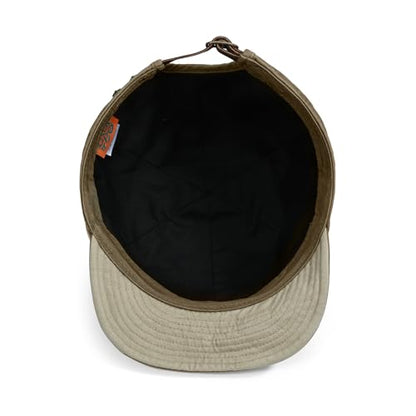 CLAPE Short Brim Baseball Cap for Men, Cotton Adjustable Travel Hat - color: Clsb06-khaki