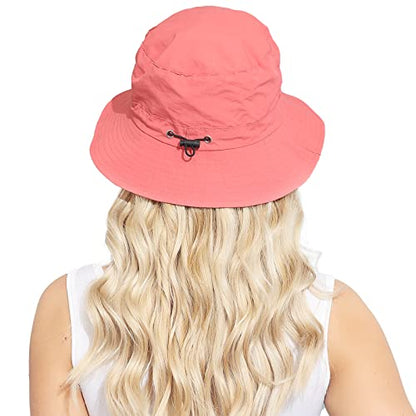 Packable Bucket Hat for Women Waterproof UV Protection Sun Hat - color: Watermelon