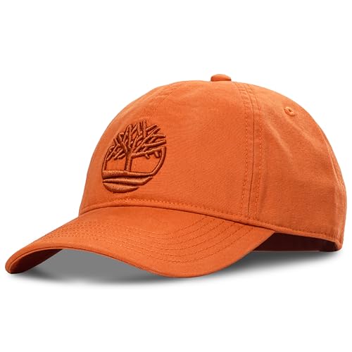 Timberland Soundview Baseball Cap for Boys 7-14, Cotton Canvas, Adjustable, Lightweight & Durable, One Size - color: Burnt Orange (Orange)