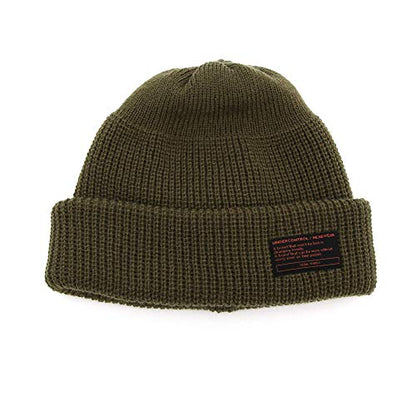 UNDERCONTROL Winter Trawler Fisherman Beanie Men Women Unisex Stylish Plain Docker Skull Hat Roll up Watch Cap Color Pack - color: Combat Khaki