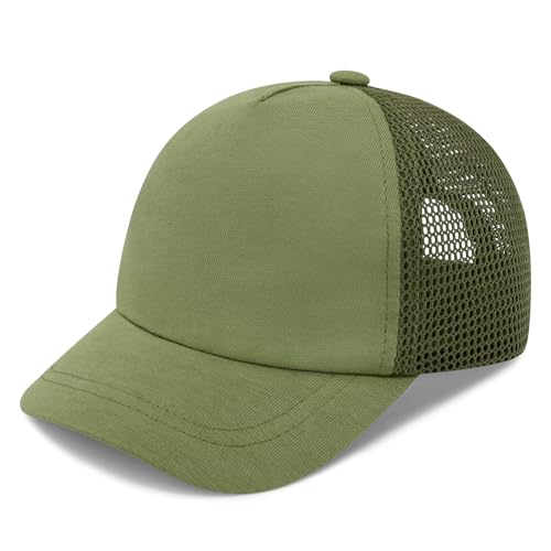 Olreco Baby Baseball Cap Toddler Baseball Hat with Mesh Infant Hat for Baby Boy Hats Toddler Ball Cap Kids Trucker Hats Girls - color: Green, size: 0-12 Months