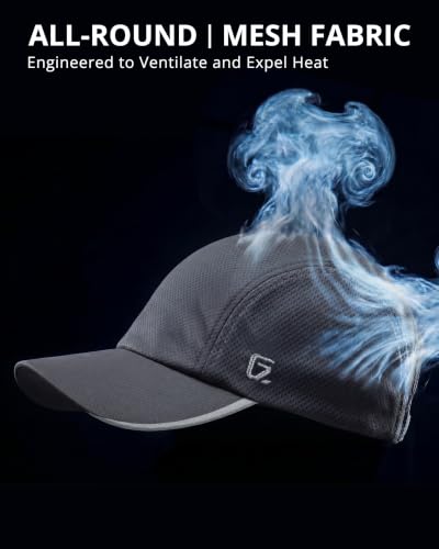 GADIEMKENSD Men’s Running Hat Performance Mesh Cap, Excellent Breathable - color: Dark Gray