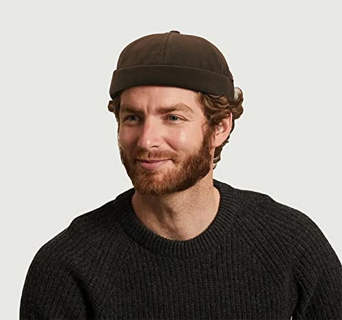 Glamorstar Dome Brimless Hats for Women Men Sailor Docker Beanie Cap Hip Hop Hats - color: Coffee
