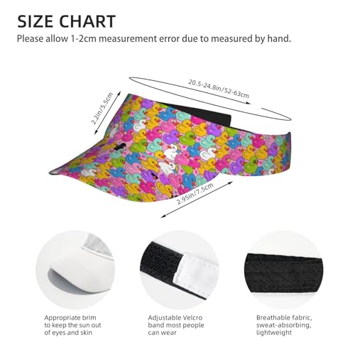 Unisex Adjustable Sports Sun Visor - color: Ducks