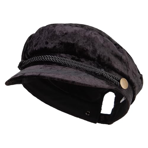 Jeanne Simmons Women's Crushed Velvet Sailor Hat - color: Black