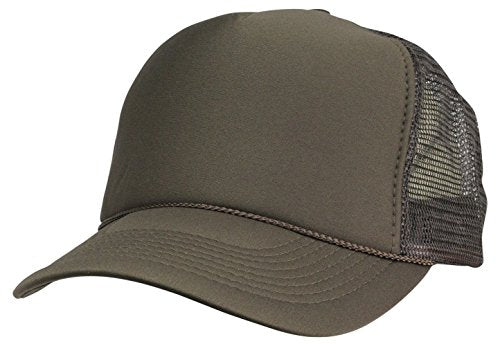 2 Packs Baseball Caps Blank Trucker Hats Summer Mesh Cap (2 FOR Price of 1) - color: Brown