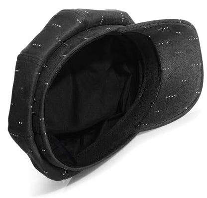 Newsboy Caps for Women Classic Beret Hats Autumn Winter Cap - color: D-black