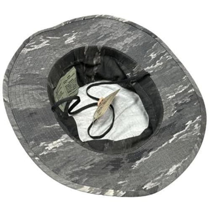 Military Boonie Hat, A-TACS Camo Pattern, Tactical Sun Hat with Chin Strap - color: A-tacs Ghost, size: 7