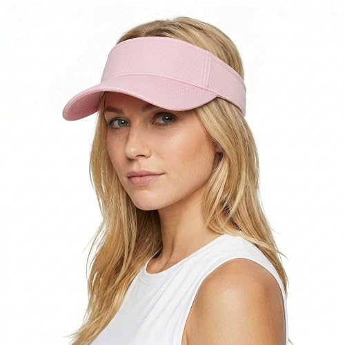 Sports Sun Visor Hat Women Adjustable Empty Top Visors Hats Outdoor Golf Tennis Baseball Cap Men - color: Pink