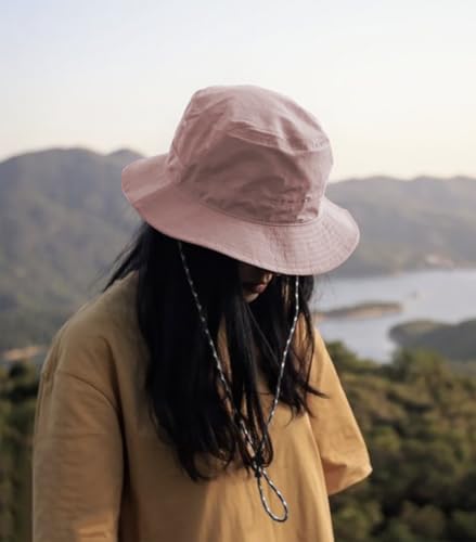 Sun Hats for Men Women Waterproof UPF 50+ Bucket Hat Protection Hat for Fishing Hiking Garden Safari Beach - color: Pink