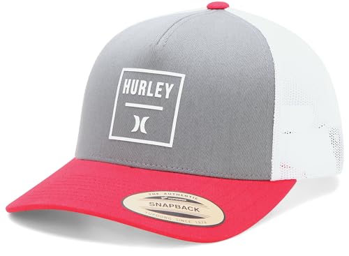 Hurley Mens Trucker Hat Fairway Mesh Trucker Hat, Quick Dry Snapback - color: Dark Grey