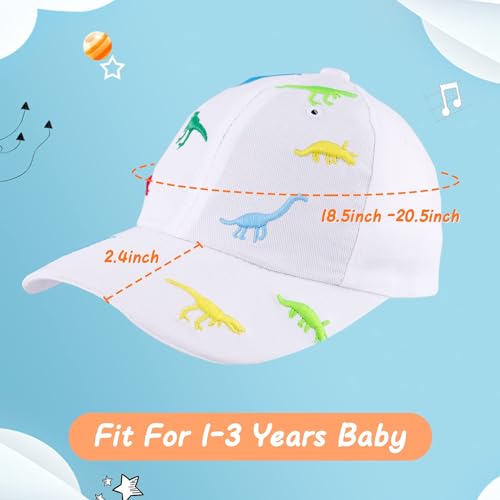 BAVST Boy Baseball Cap for Baby Toddler Girls Summer Cap Sun Protection Dinosaur Kids Trucker Hats for 1-3Years Old - color: Z-black+pink