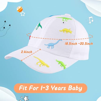 BAVST Boy Baseball Cap for Baby Toddler Girls Summer Cap Sun Protection Dinosaur Kids Trucker Hats for 1-3Years Old - color: Z-black+pink