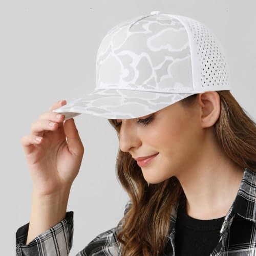 HH HOFNEN Quick Dry Baseball Cap Snapback Golf Trucker Hat for Men Women - color: Lightgreycamo