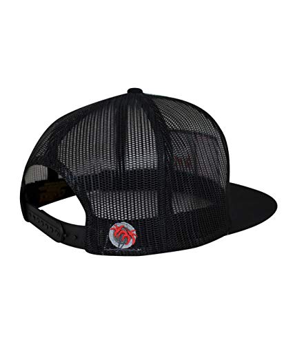 N-R Combo Classic 6006 Snapback Trucker Baseball Hat - color: Black/White/Black